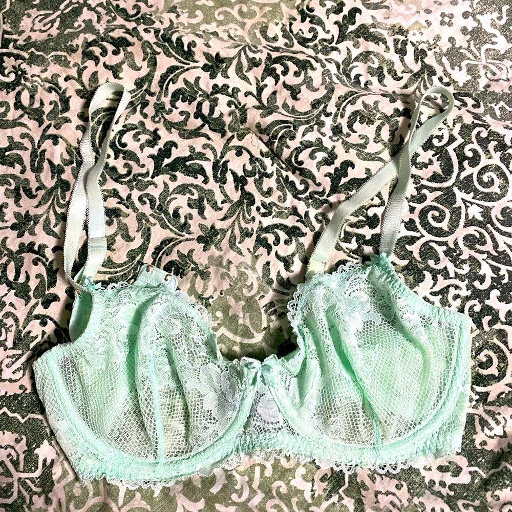 Savage x Fenty Mint Lace Bra